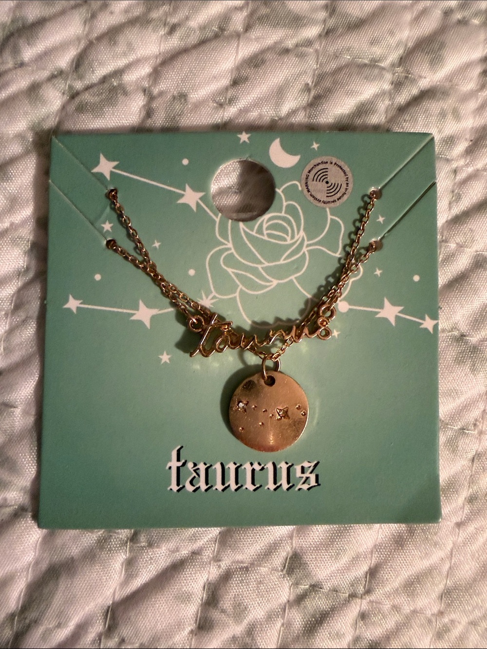 Forever 21 Gold Taurus Constellation Necklace